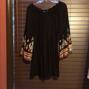 Black off the shoulder dress